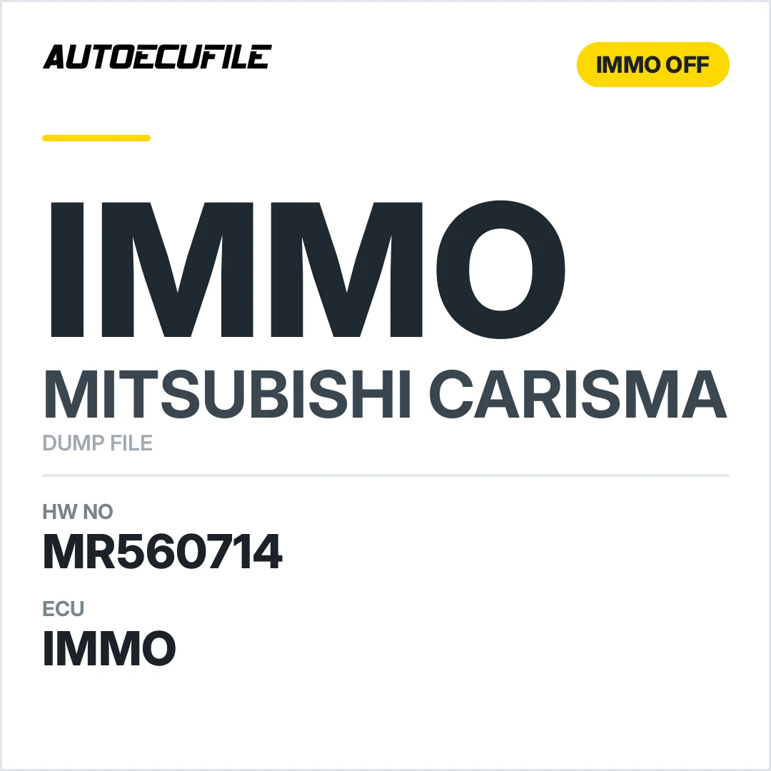 MITSUBISHI CARISMA MR560714 IMMO OFF DUMP