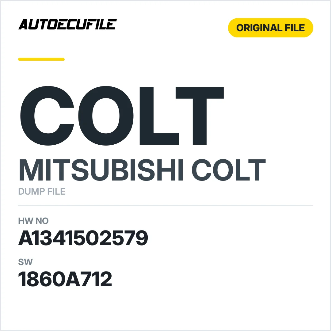 MITSUBISHI COLT A1341502579 1860A708 1860A712 DUMP