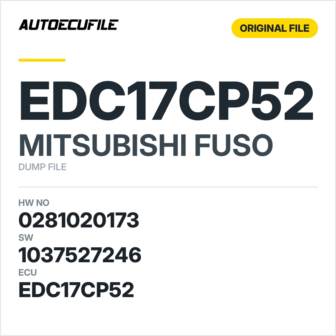 MITSUBISHI FUSO EDC17CP52 0281020173 1037527246 DUMP