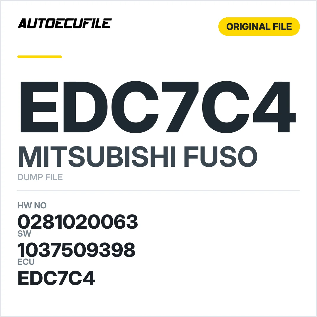 MITSUBISHI FUSO EDC7C4  0281020063 1037509398 DUMP