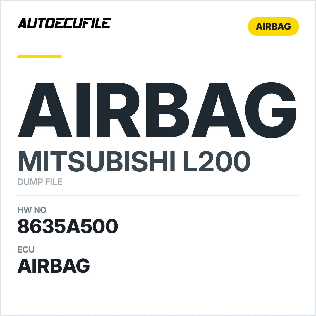 MITSUBISHI L200 AIRBAG 8635A500 MC202 DUMP
