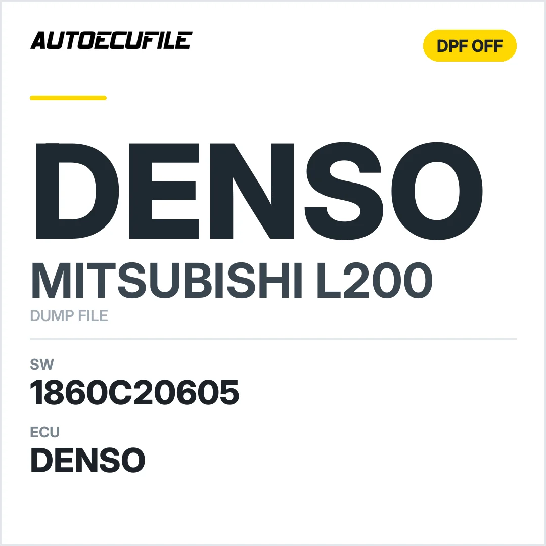 MITSUBISHI L200 DENSO 1860C20605 DPF EGR OFF DUMP