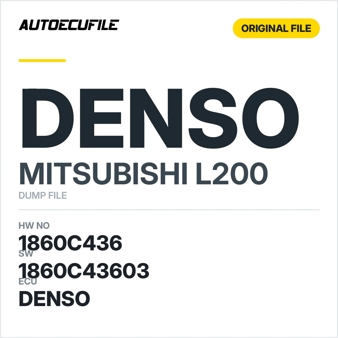 MITSUBISHI L200 DENSO 1860C436 1860C43603 DUMP
