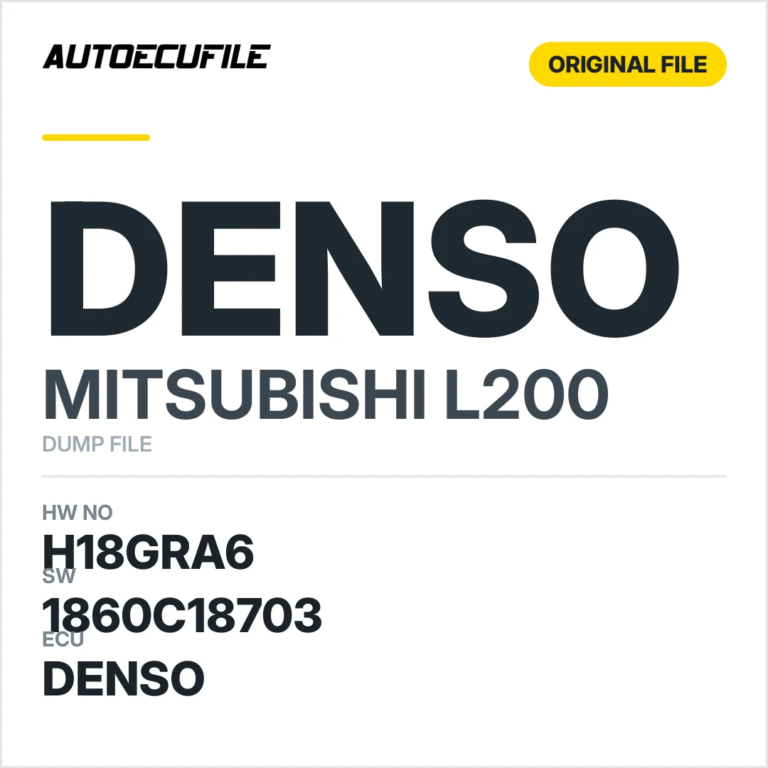 MITSUBISHI L200 DENSO H18GRA6 1860C18703 DUMP