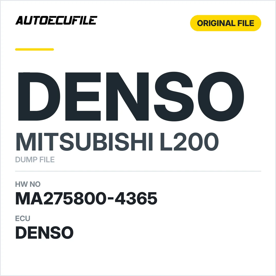 MITSUBISHI L200 DENSO MA275800-4365 DUMP