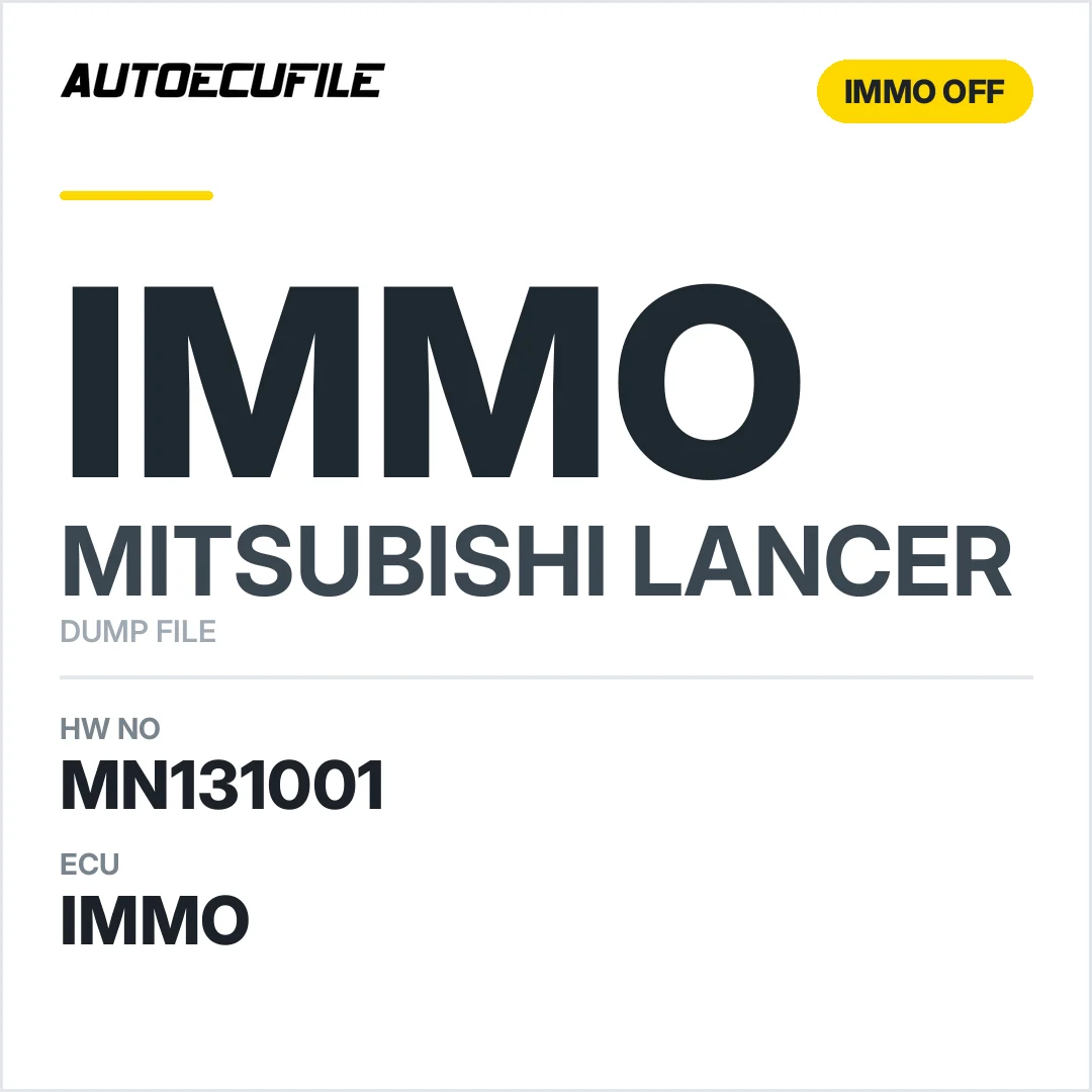 MITSUBISHI LANCER MN131001 E6T37780  IMMO OFF DUMP