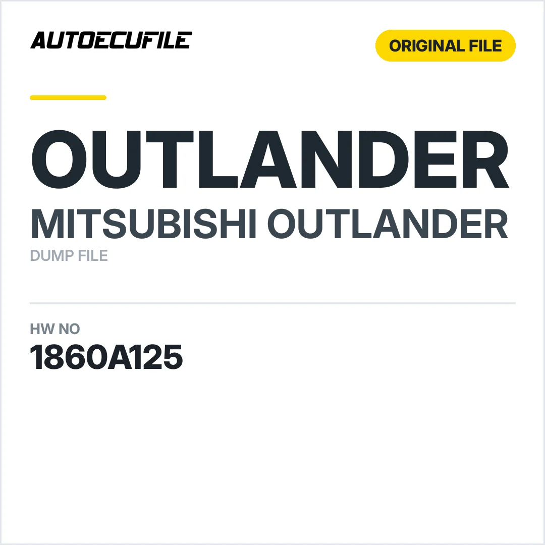 MITSUBISHI OUTLANDER 1860A125 E6T44485 DUMP