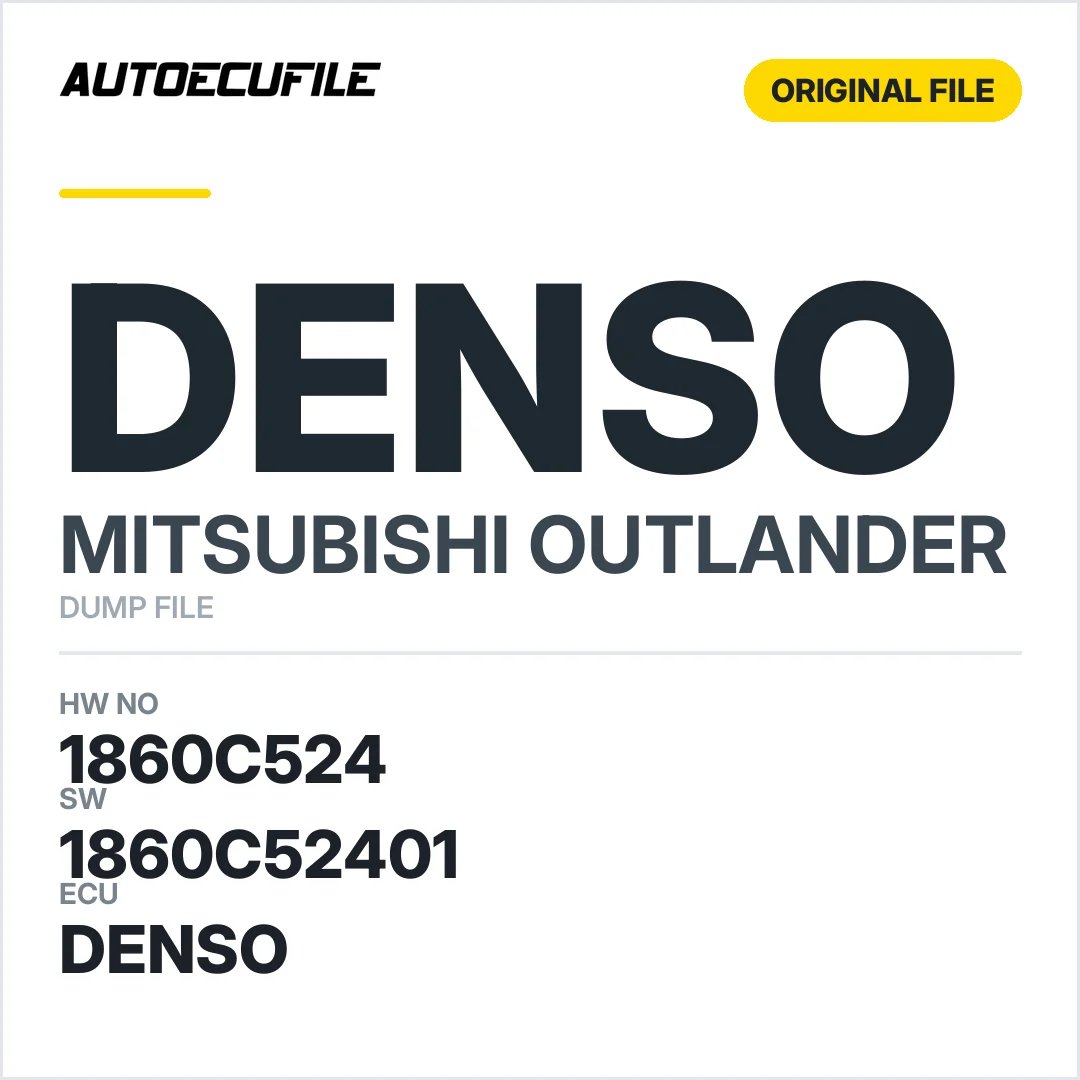 MITSUBISHI OUTLANDER DENSO 1860C524  1860C52401 DUMP