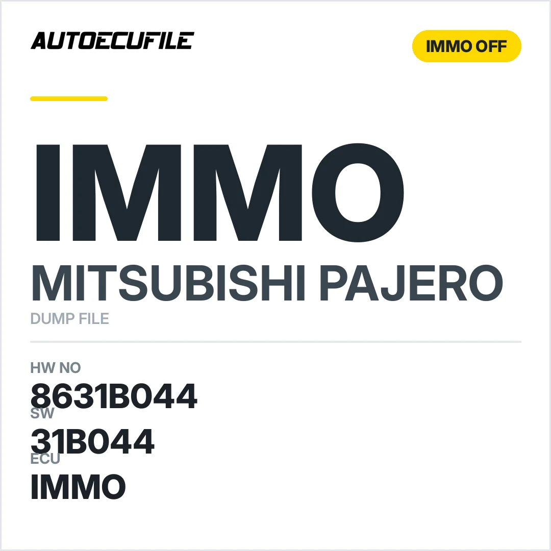 MITSUBISHI PAJERO 8631B044 385201 31B044 IMMO OFF DUMP