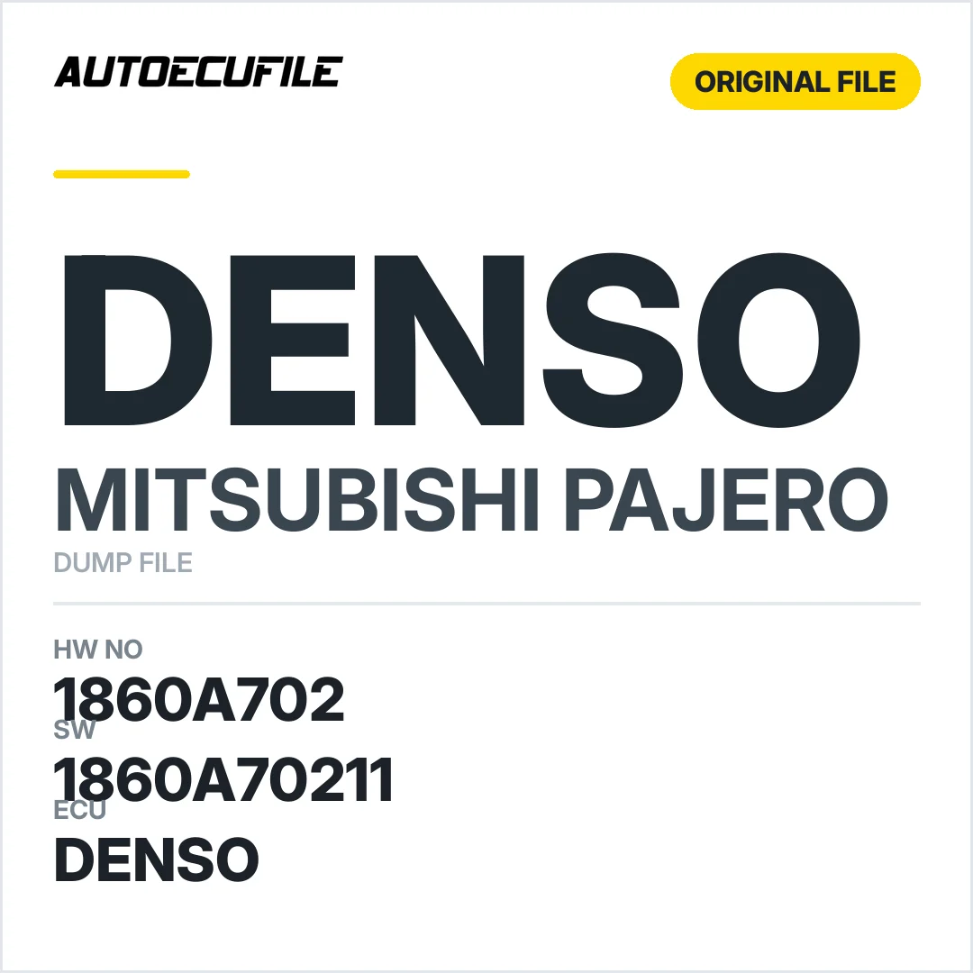 MITSUBISHI PAJERO DENSO 1860A702 1860A70211 DUMP