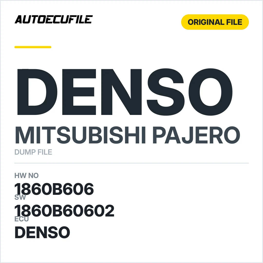 MITSUBISHI PAJERO DENSO 1860B606 1860B60602 DUMP