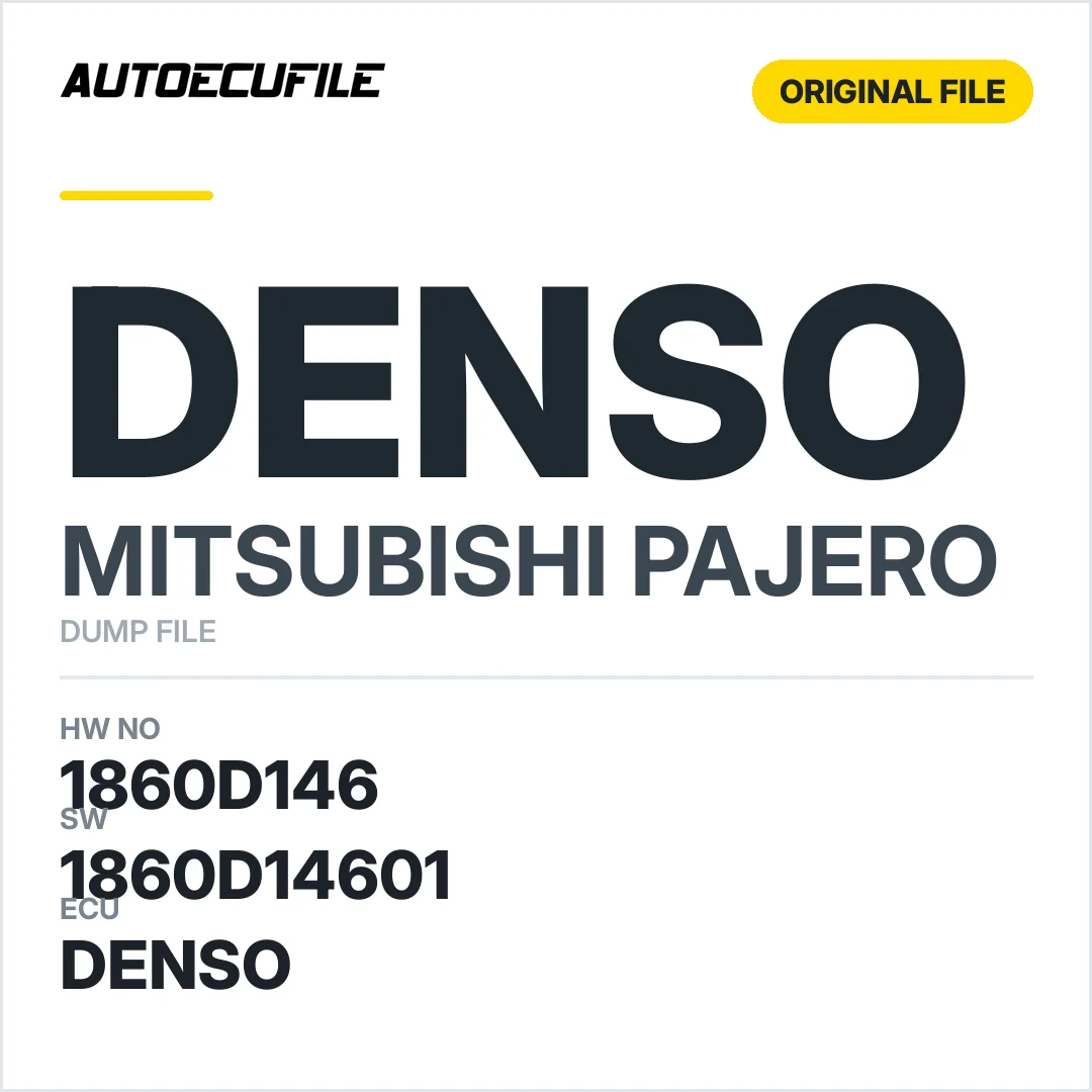 MITSUBISHI PAJERO DENSO 1860D146 1860D14601 DUMP
