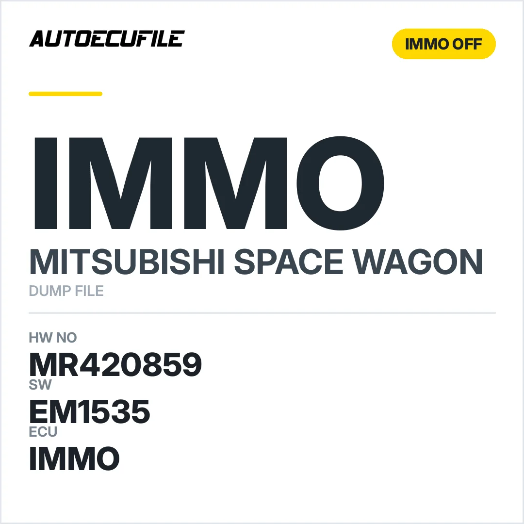 MITSUBISHI SPACE WAGON MR420859 EM1535 IMMO OFF DUMP