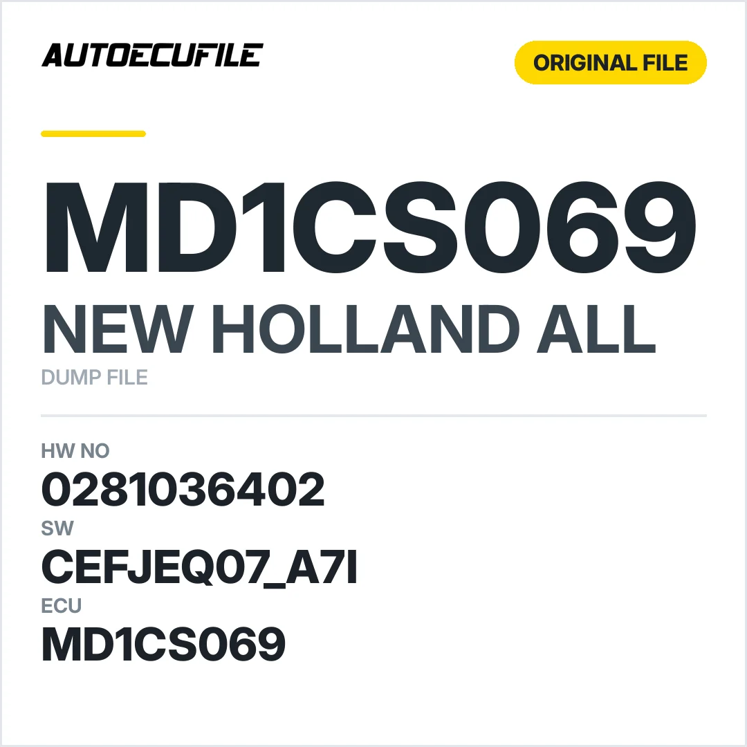 NEWHOLLAND MD1CS069 0281036402 CEFJEQ07 A7I DUMP