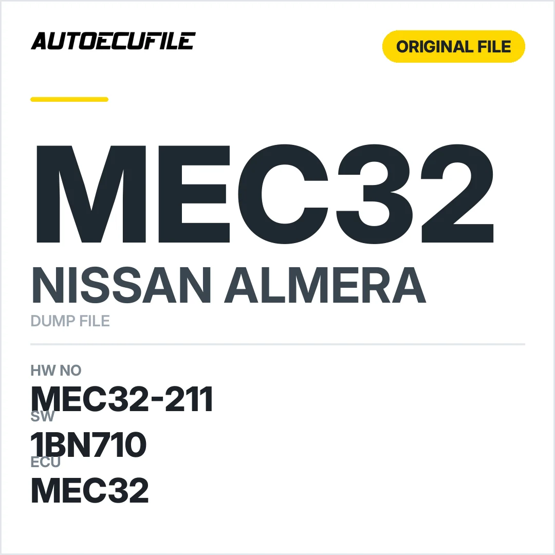 NISSAN ALMERA MEC32-211 1MC3QAES 1BN710 DUMP