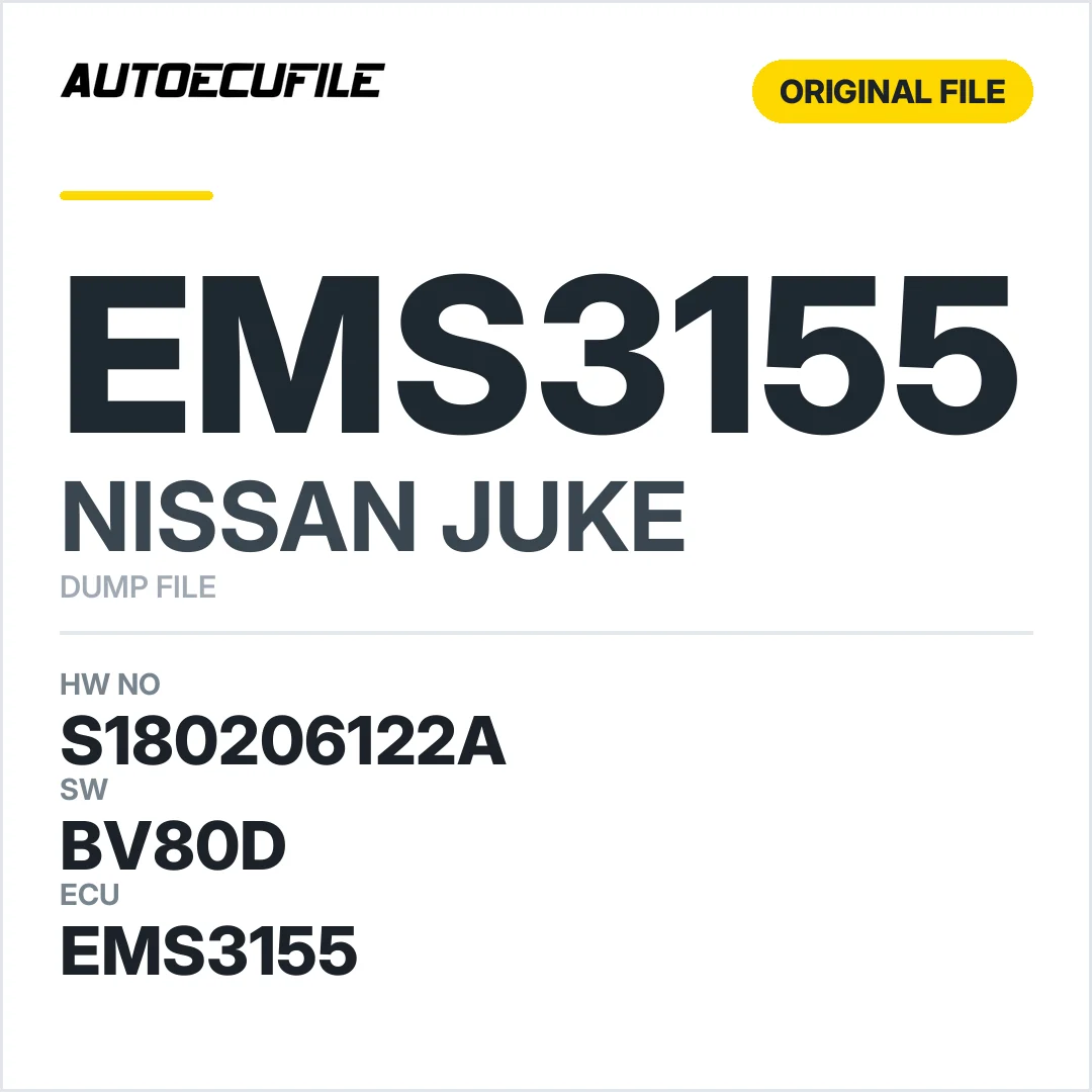 NISSAN JUKE EMS3155 S180206122A 10343825AA BV80D DUMP