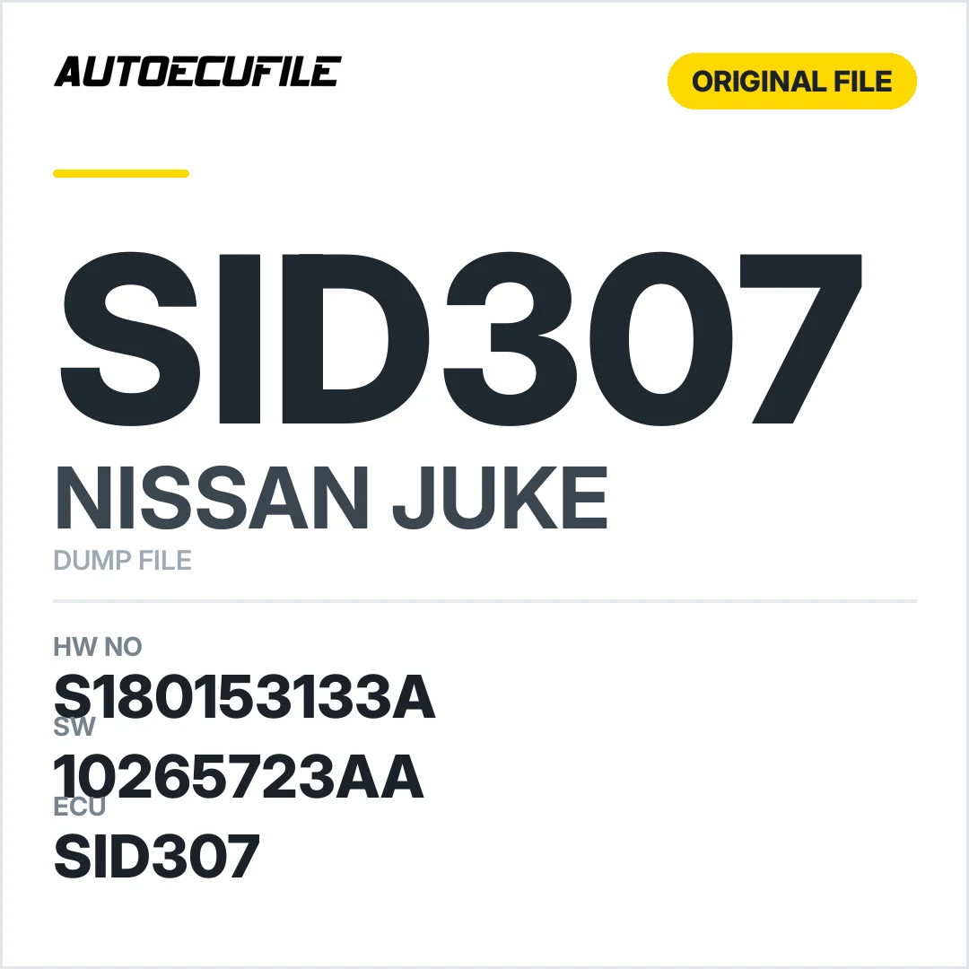 NISSAN JUKE SID307 S180153133A 10265723AA 1KB4B DUMP