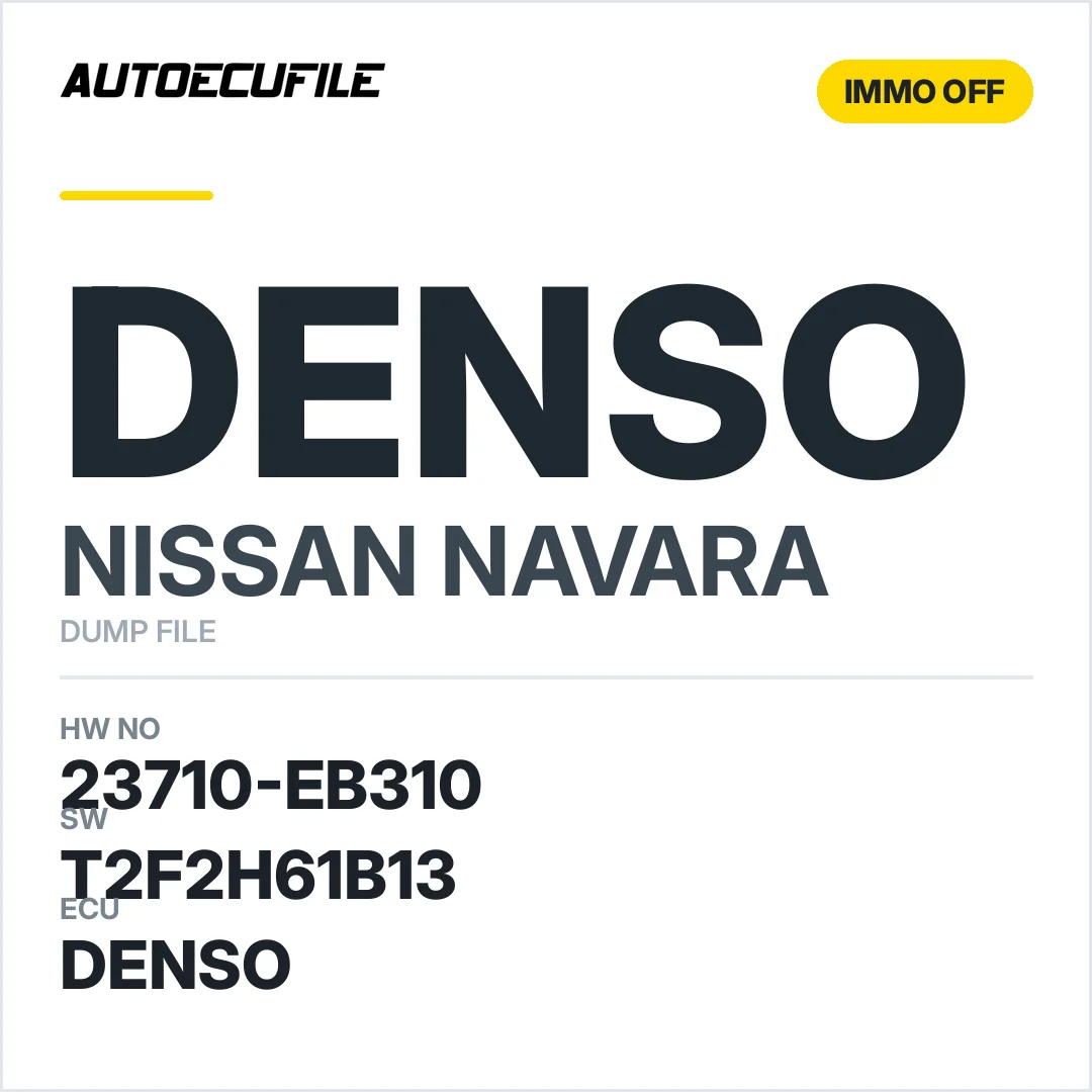 NISSAN NAVARA DENSO 23710-EB310 E20KU4C_ T2F2H61B13  IMMO OFF DUMP