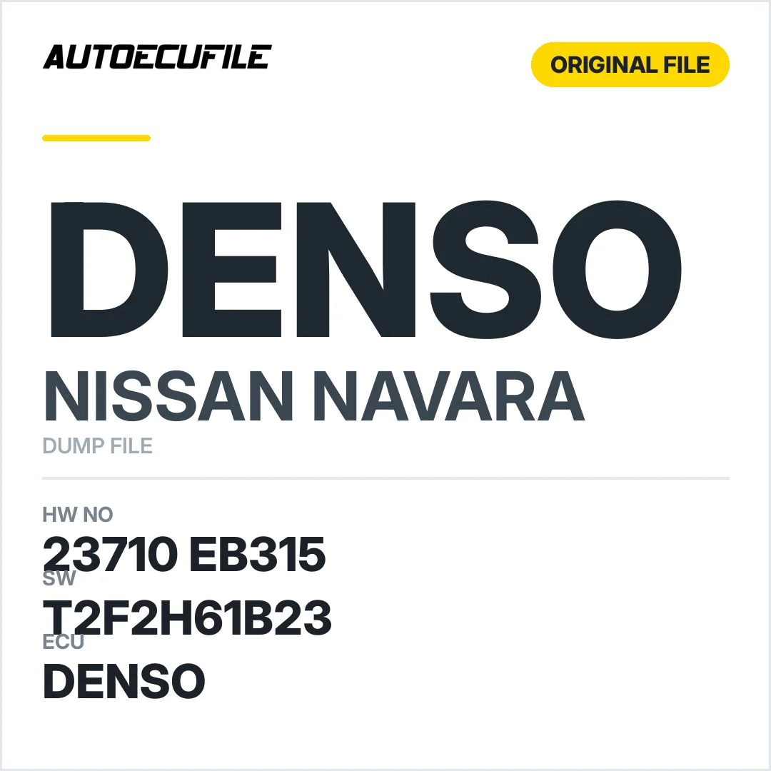 NISSAN NAVARA DENSO 23710 EB315 E20KU4C_ T2F2H61B23 DUMP