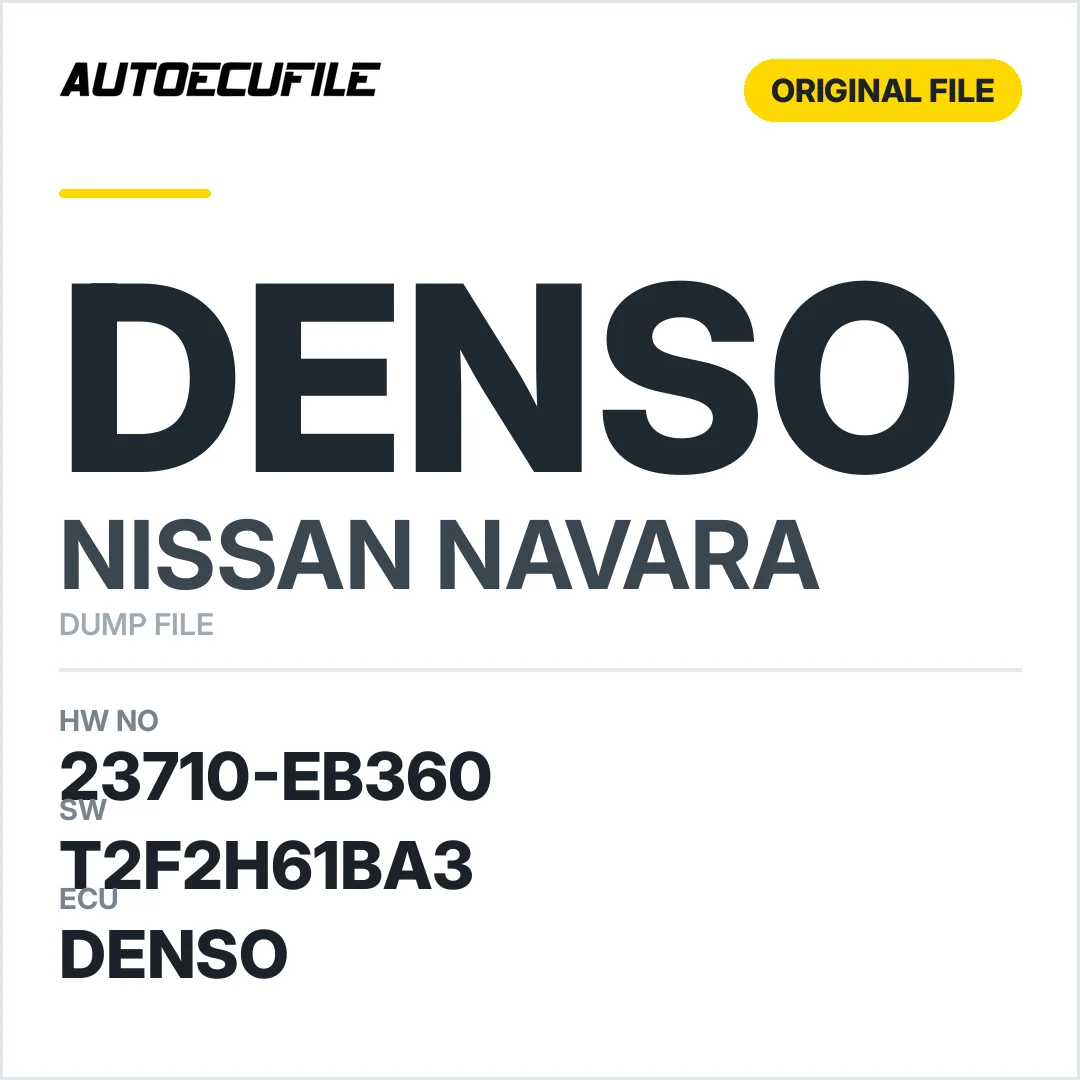 NISSAN NAVARA DENSO 23710-EB360  E20KU4C  T2F2H61BA3  DUMP