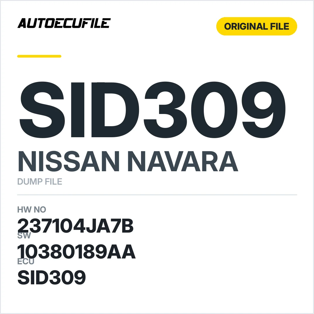 NISSAN NAVARA SID309 237104JA7B 10380189AA 4KJ4E DUMP