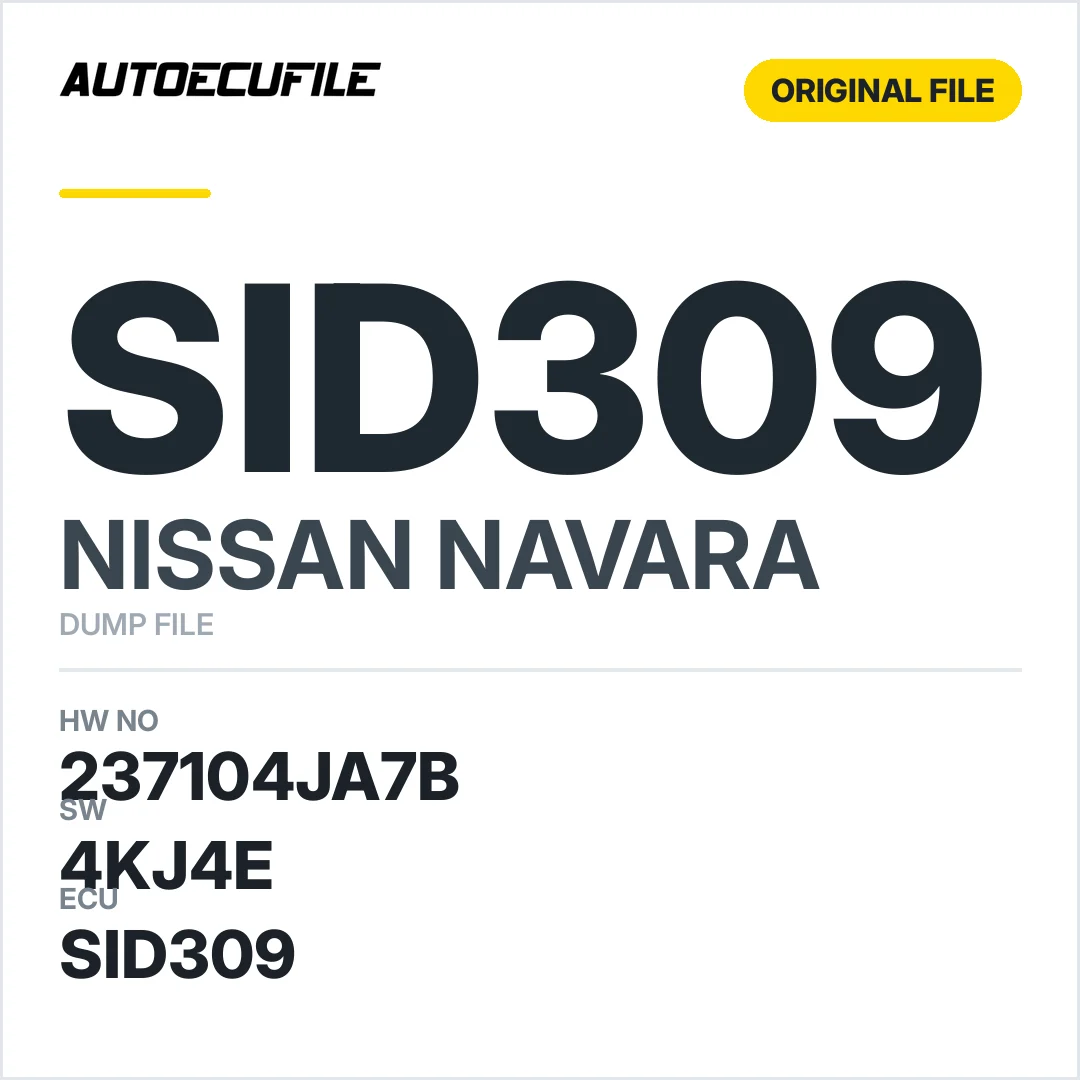 NISSAN NAVARA SID309 237104JA7B 4KJ4E 10342163AA  DUMP