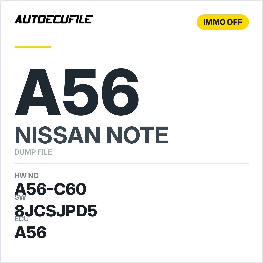 NISSAN NOTE A56-C60 8JCSJPD5 IMMO OFF DUMP