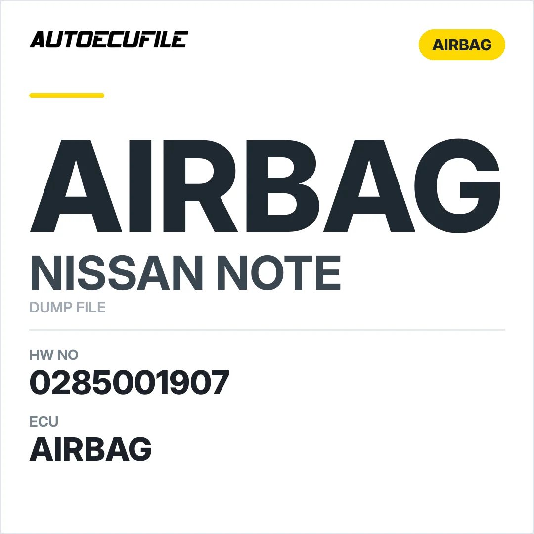 NISSAN NOTE AIRBAG 0285001907 28556 1U70A DUMP