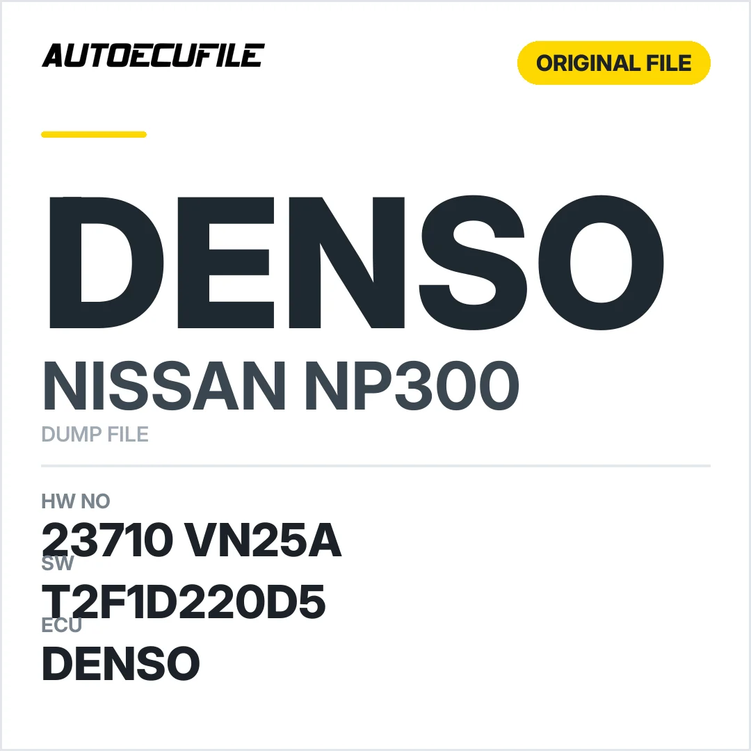 NISSAN NP300 DENSO 23710 VN25A T2F1D220D5 DUMP