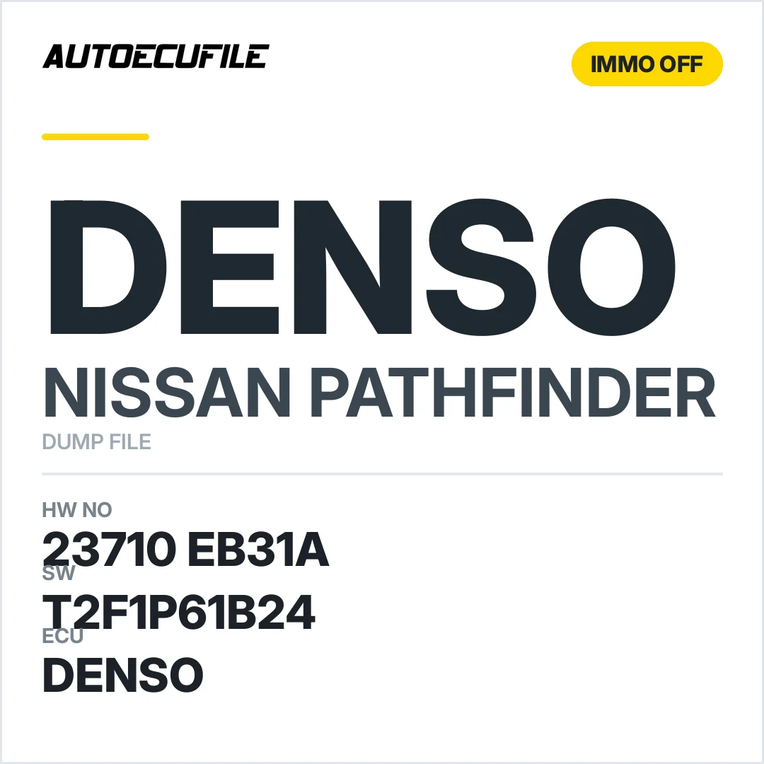 NISSAN PATHFINDER 23710 EB31A E20KU4C_ T2F1P61B24 IMMO OFF DUMP