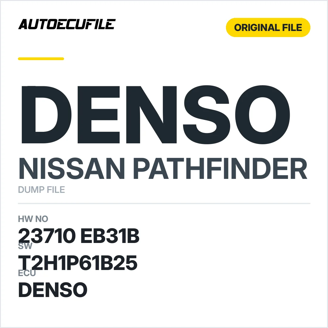 NISSAN PATHFINDER DENSO 23710 EB31B E20MU4C_ T2H1P61B25 DUMP