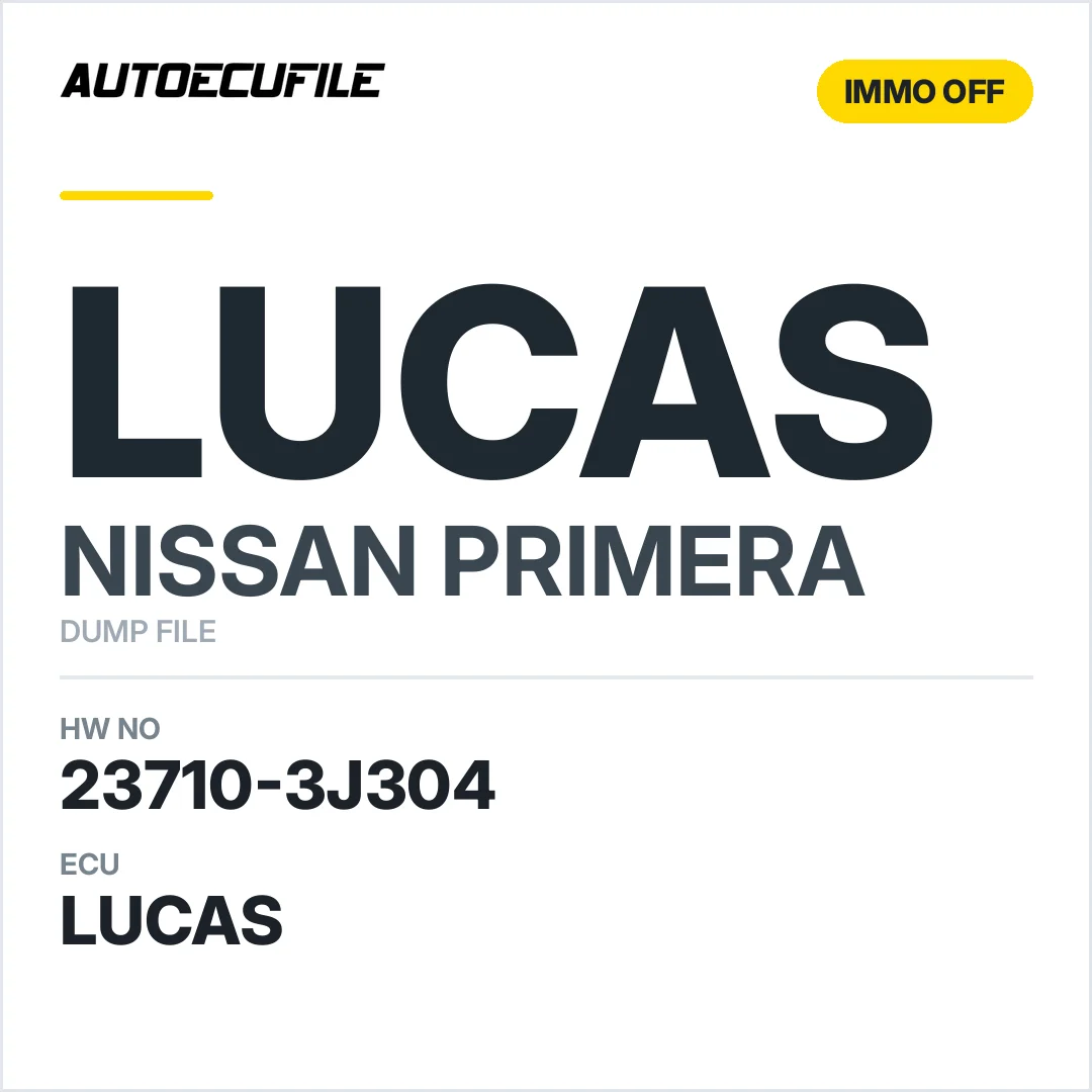 NISSAN PRIMERA LUCAS 23710-3J304 IMMO OFF DUMP