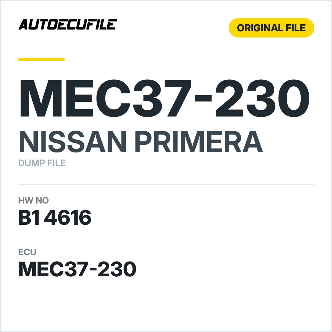 NISSAN PRIMERA MEC37-230  B1 4616 DUMP
