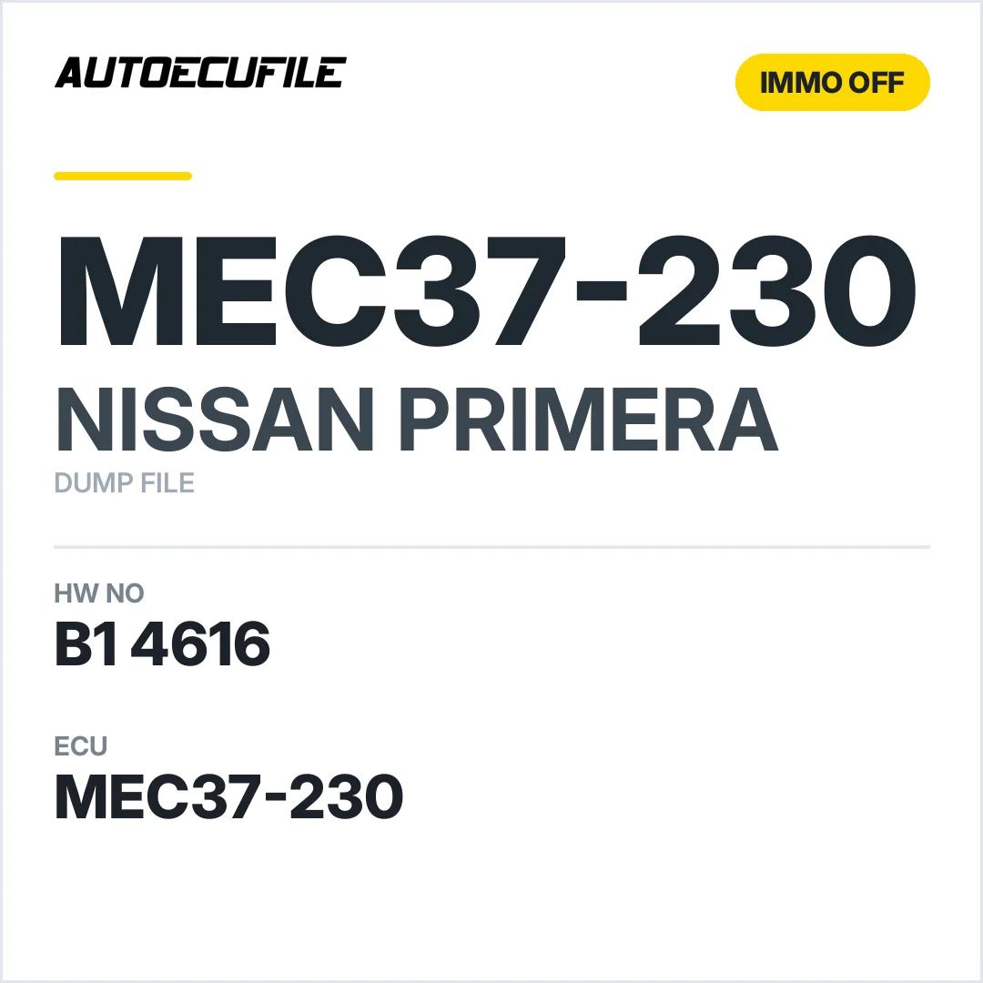 NISSAN PRIMERA MEC37-230  B1 4616 IMMO OFF DUMP