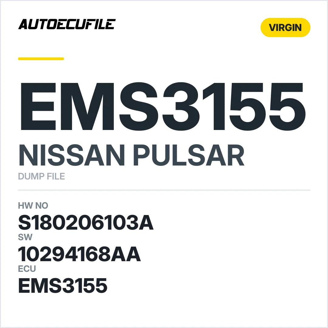 NISSAN PULSAR EMS3155 S180206103A 10294168AA VIRGIN DUMP