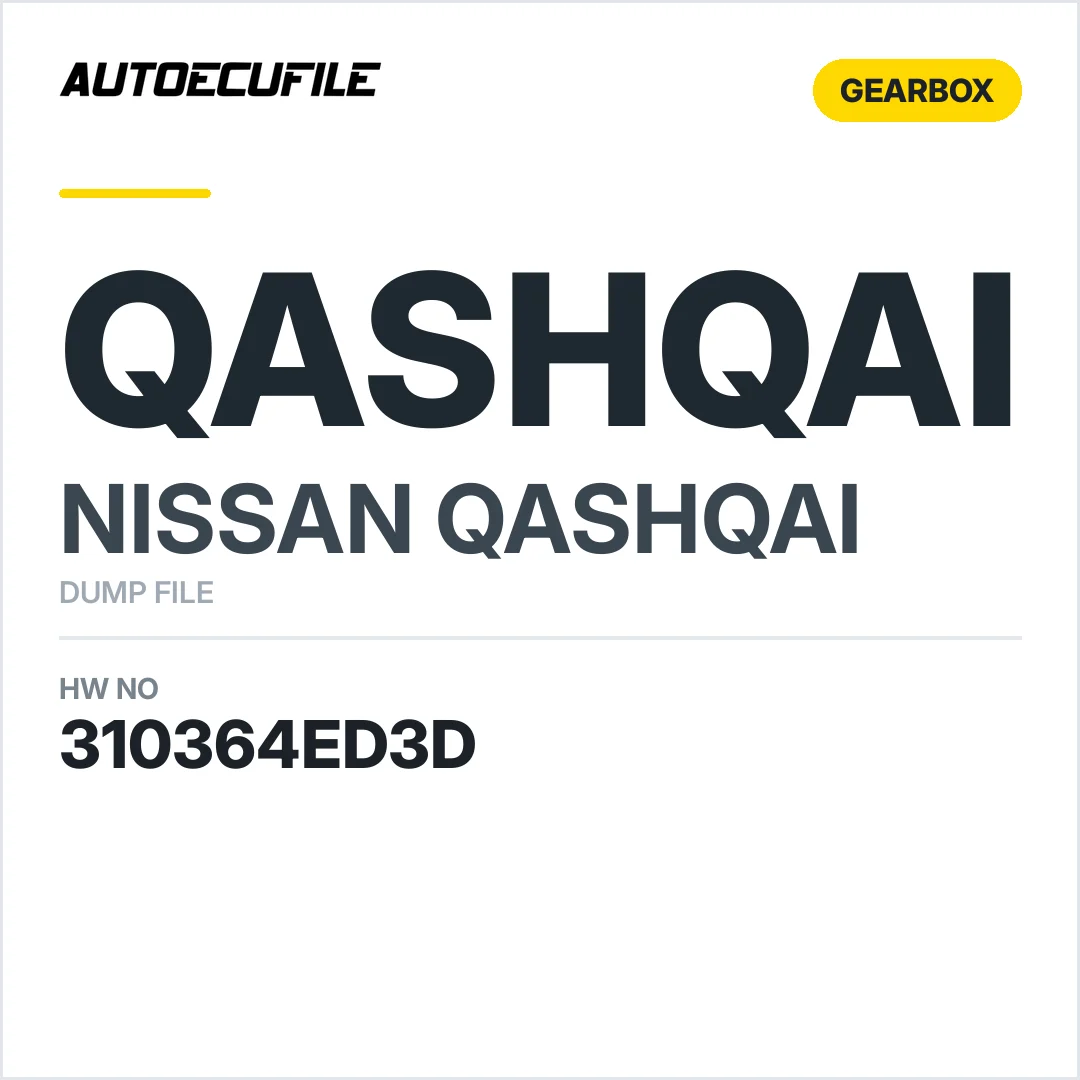 NISSAN QASHQAI GEARBOX 310364ED3D DUMP