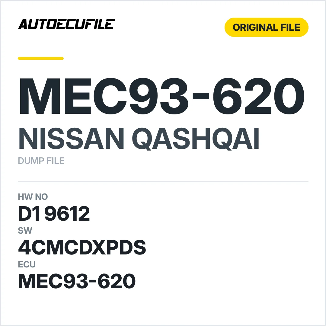 NISSAN QASHQAI MEC93-620 D1 9612 4CMCDXPDS DUMP
