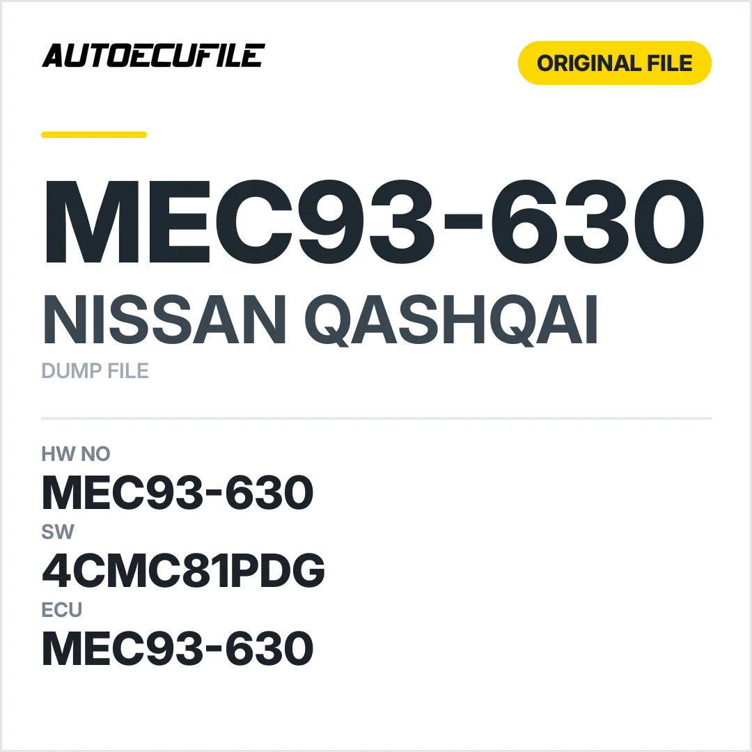 NISSAN QASHQAI MEC93-630 4CMC81PDG DUMP