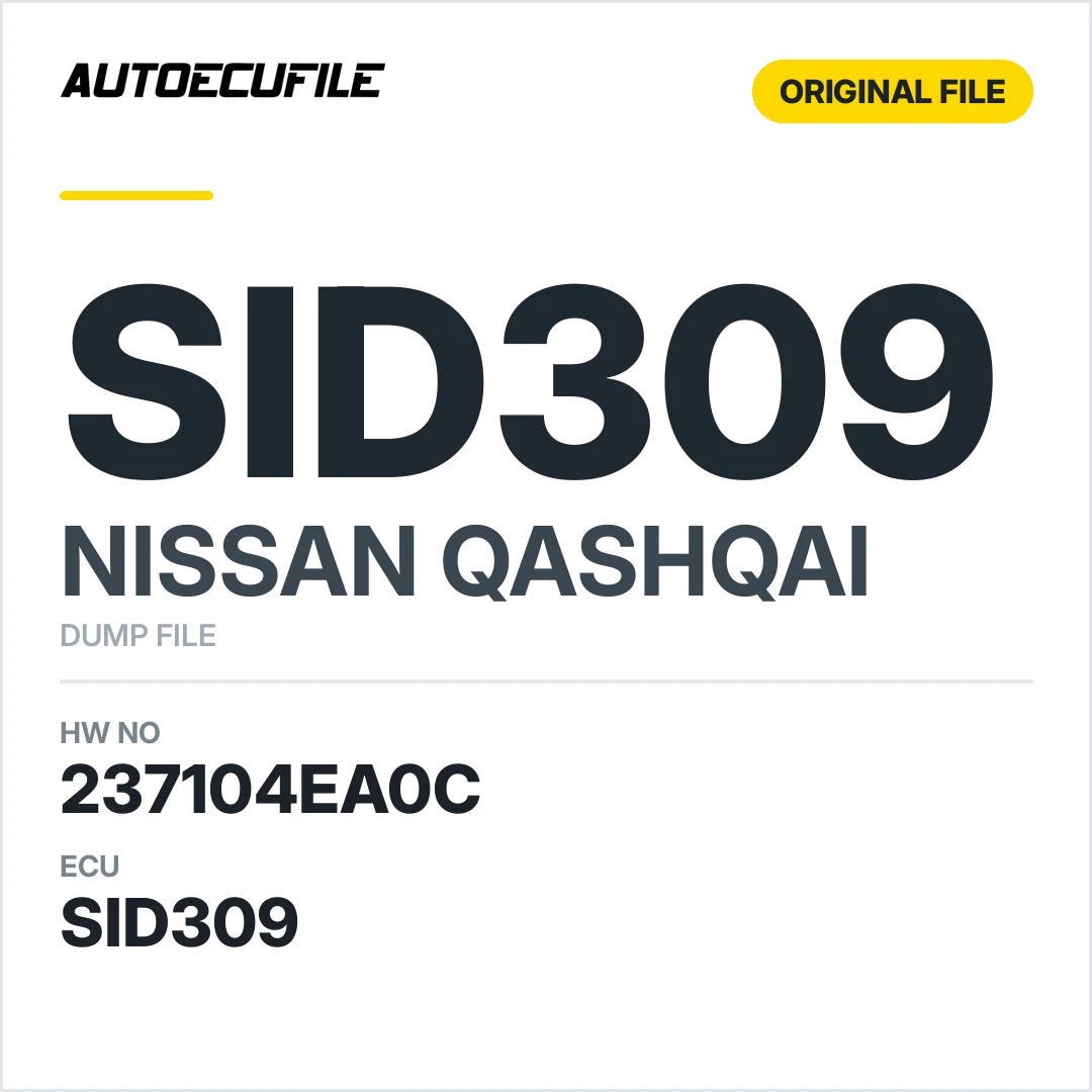 NISSAN QASHQAI SID309 237104EA0C  DUMP