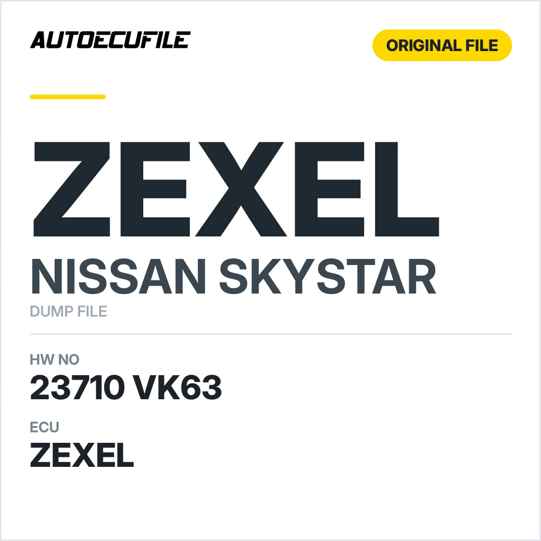 NISSAN SKYSTAR ZEXEL 23710 VK63 DUMP