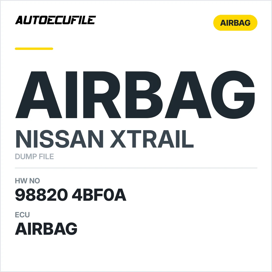 NISSAN XTRAIL AIRBAG 98820 4BF0A DUMP