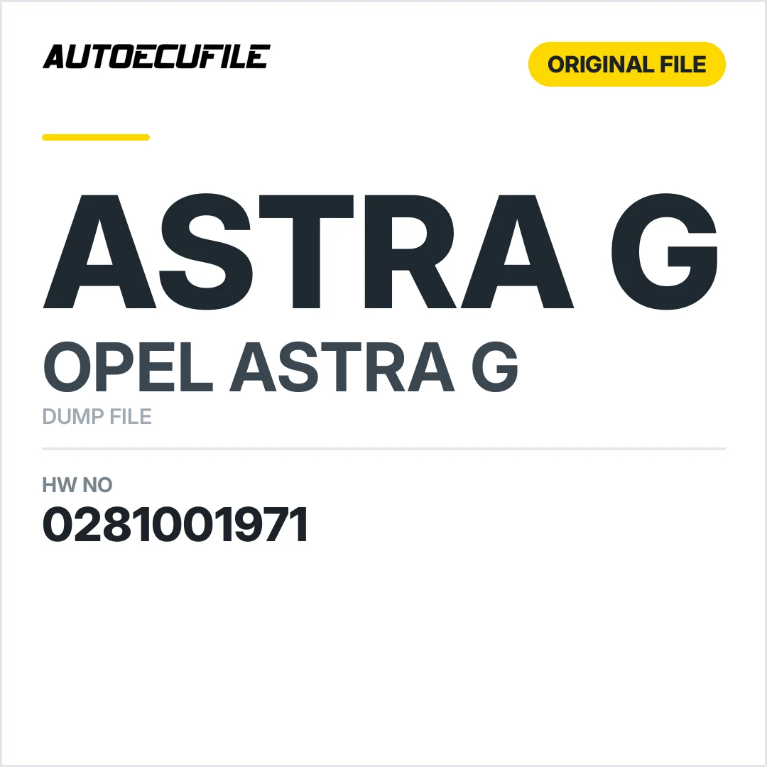 OPEL ASTRA 2.0TDI 09180353 0281001971 DUMP