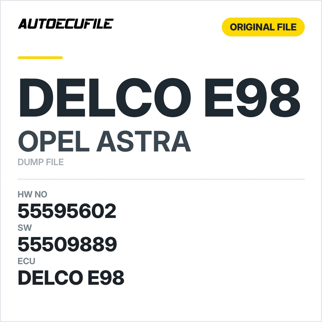 OPEL ASTRA  DELCO E98 55591559 55595602 55509889 DUMP