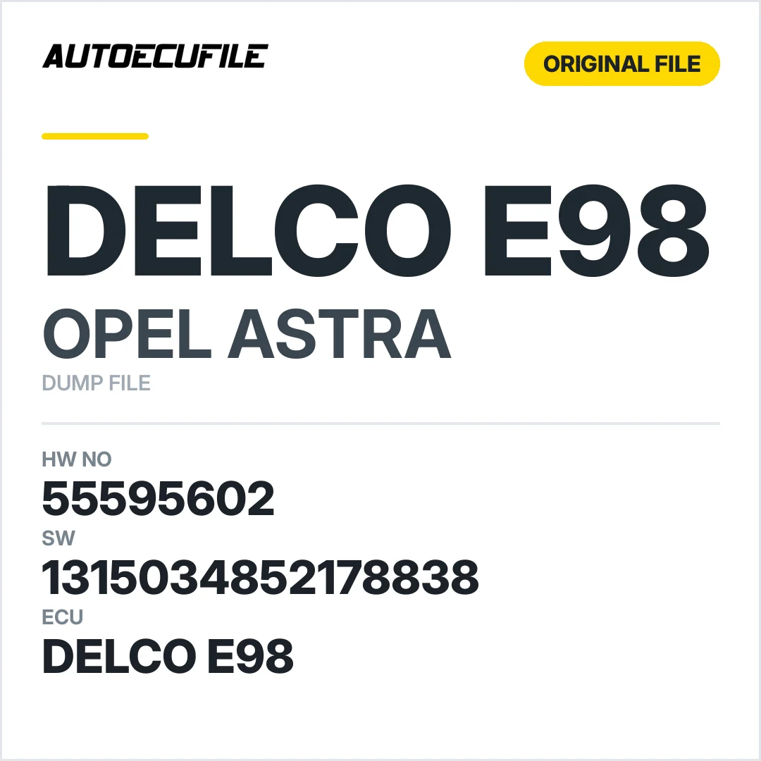 OPEL ASTRA DELCO E98 55595602 1315034852178838 DUMP