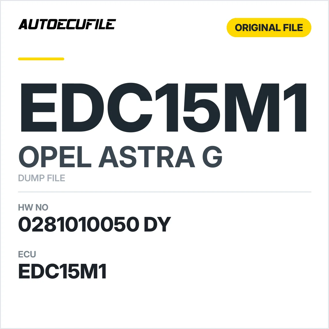 OPEL ASTRA EDC15M1 0281010050 DY DUMP