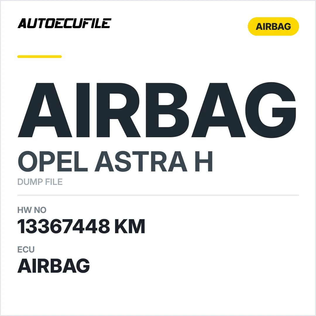 OPEL ASTRA H AIRBAG 13367448 KM AIRBAG DUMP