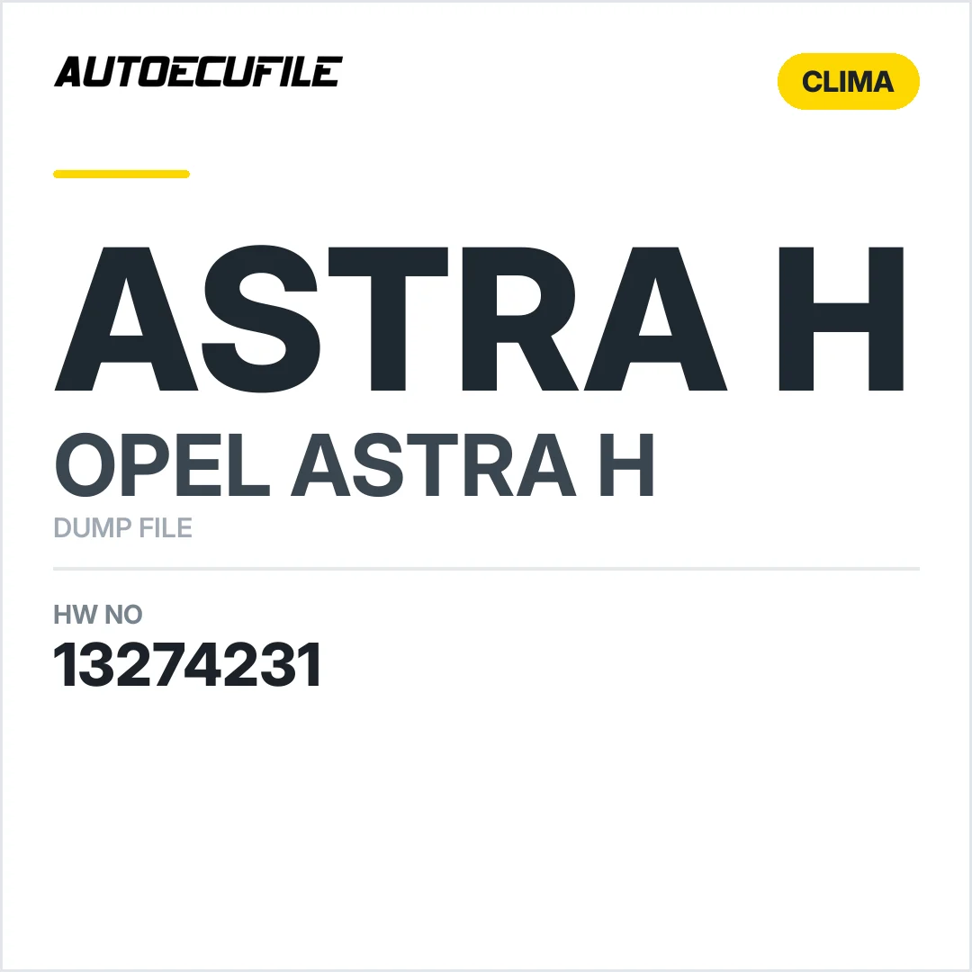 OPEL ASTRA H CLIMA CONTROL 13274231 DUMP