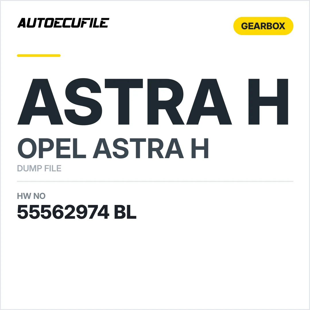 OPEL ASTRA H GEARBOX MTA 55562974 BL DUMP