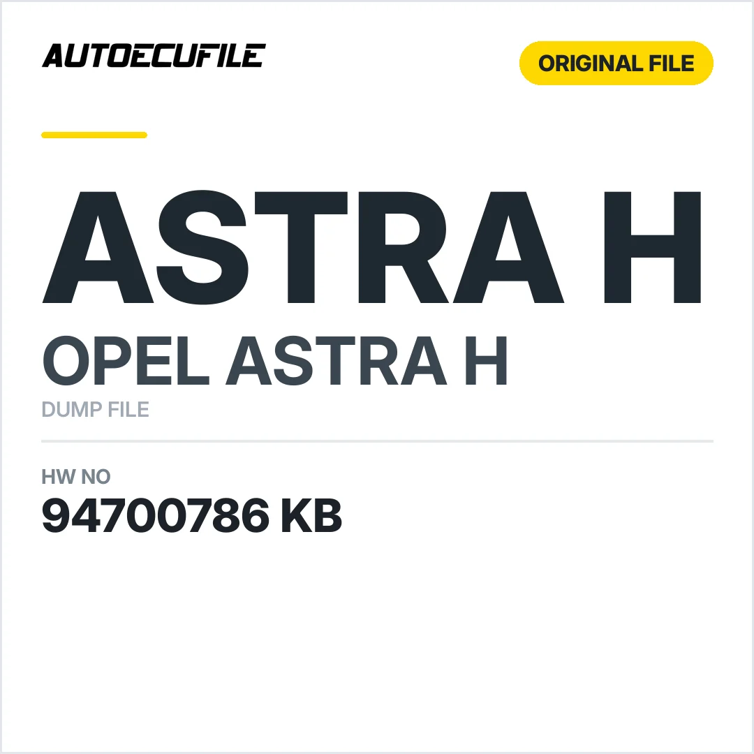 OPEL ASTRA H REC 94700786 KB DUMP