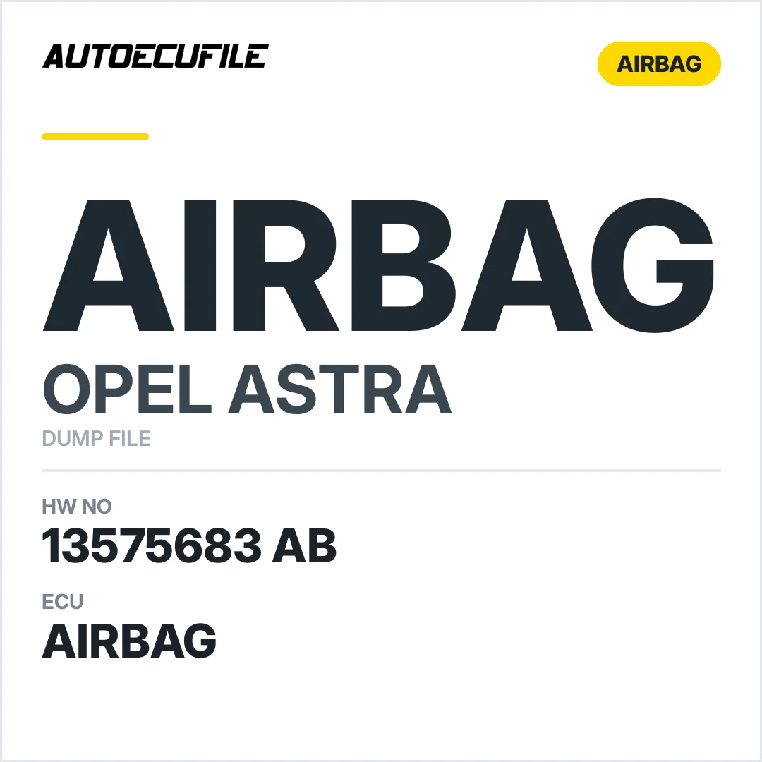 OPEL ASTRA J AIRBAG 13575683 AB DUMP